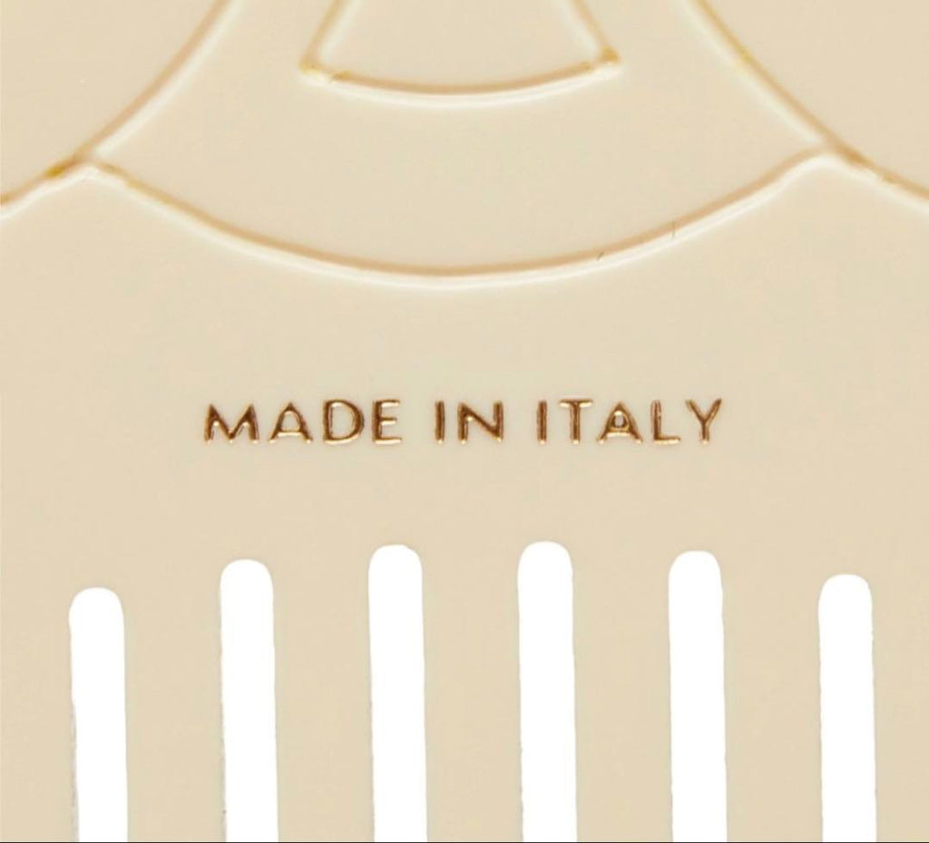 Celine Triomphe Hair Comb Beige Shoulder — view 5