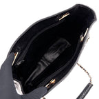 Chanel Quilted Tote Bag Chain Lambskin Black — view 3