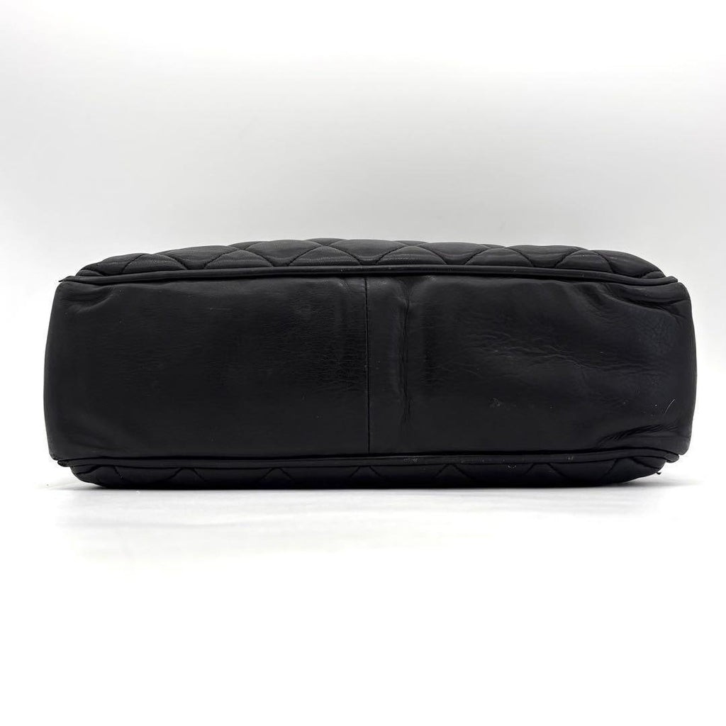 Chanel Quilted Tote Bag Chain Lambskin Black — view 7