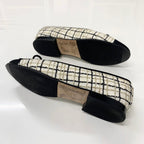 Chanel Ballerina CC Logo Tweed Fabric Ribbon Ballet Shoes — view 6