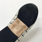 Chanel Ballerina CC Logo Tweed Fabric Ribbon Ballet Shoes — view 8