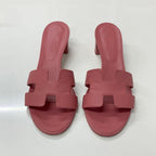 Hermes Oasis Leather Sandals Pink — view 4