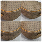Gucci GG Shoulder Bag Brown Leather Logo Gold — view 8