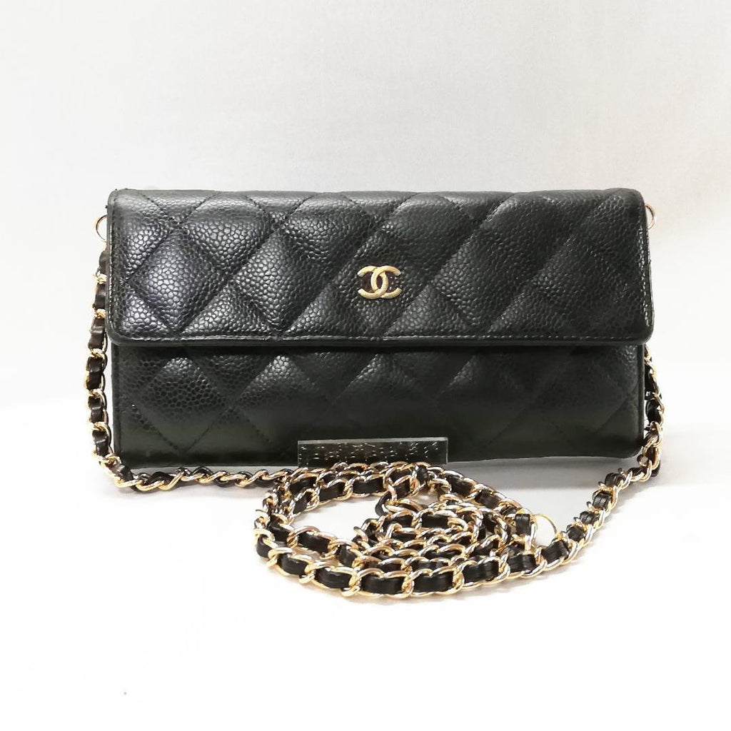 Chanel Caviar Quilted Wallet Black