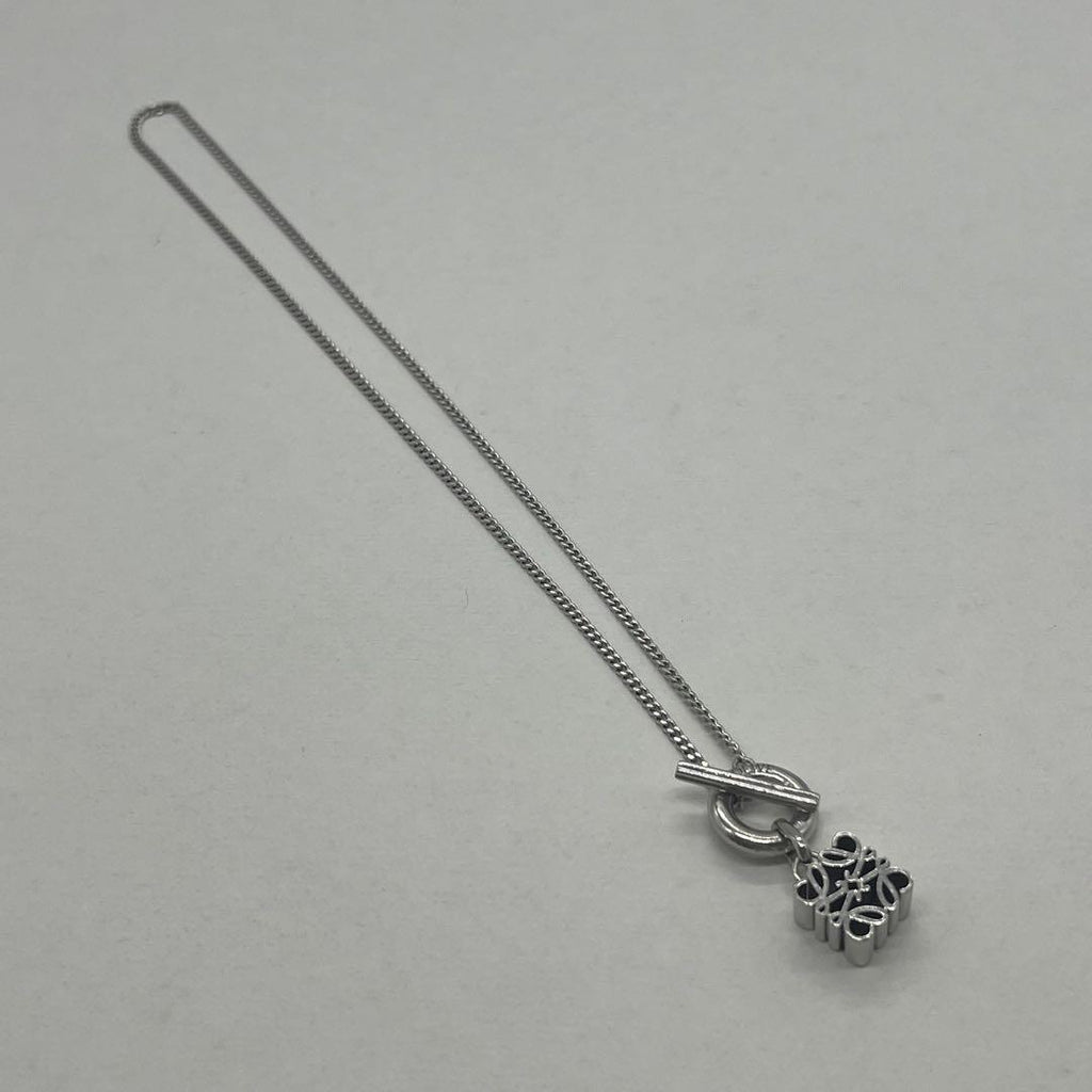 Loewe Anagram Toggle Necklace Silver — view 2