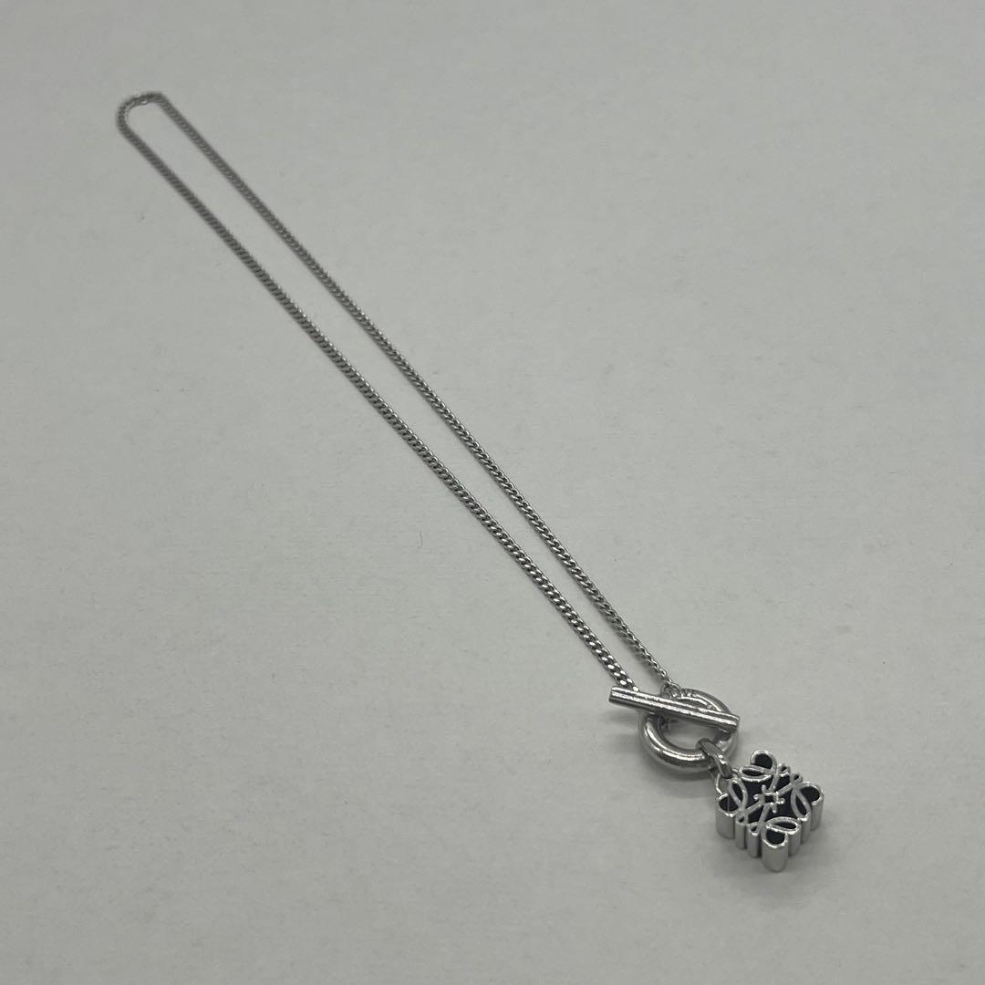 Loewe Anagram Toggle Necklace Silver — view 2