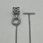Loewe Anagram Toggle Necklace Silver — view 3