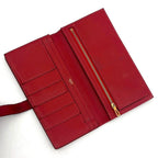 Hermes Bearn Soufflet Red Fold Wallet Bifold Leather — view 3