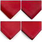 Hermes Bearn Soufflet Red Fold Wallet Bifold Leather — view 7
