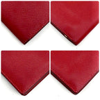 Hermes Bearn Soufflet Red Fold Wallet Bifold Leather — view 8