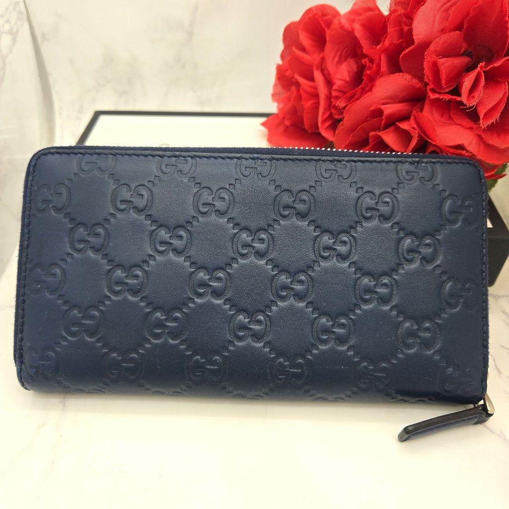 Gucci Guccissima Wallet Yankees Collaboration Navy — view 2