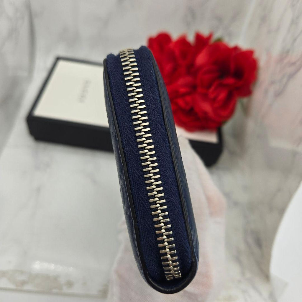 Gucci Guccissima Wallet Yankees Collaboration Navy — view 8