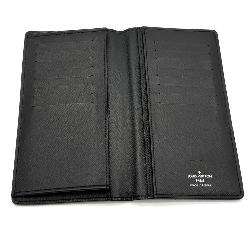 Louis Vuitton Taiga Portefeuille Long Black Billfold Wallet — view 3