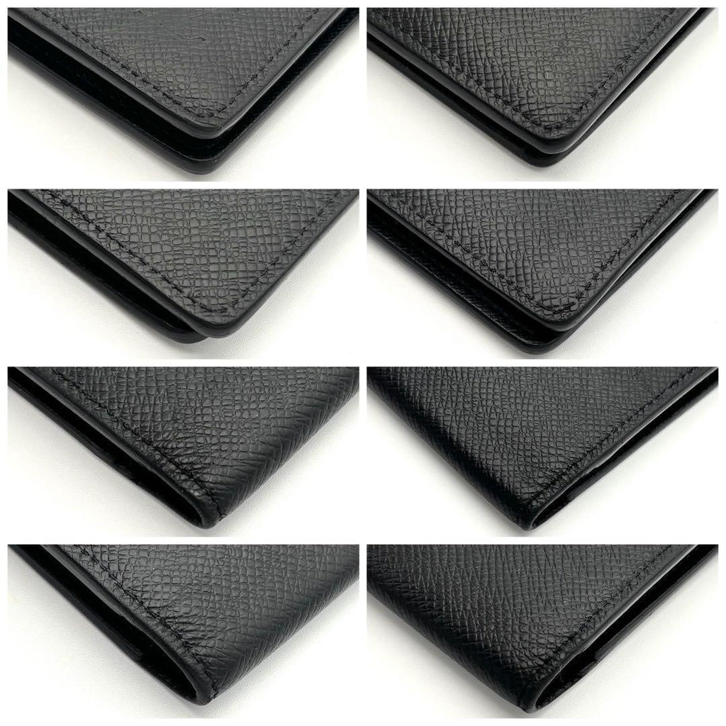 Louis Vuitton Taiga Portefeuille Long Black Billfold Wallet — view 9