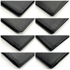Louis Vuitton Taiga Portefeuille Long Black Billfold Wallet — view 9