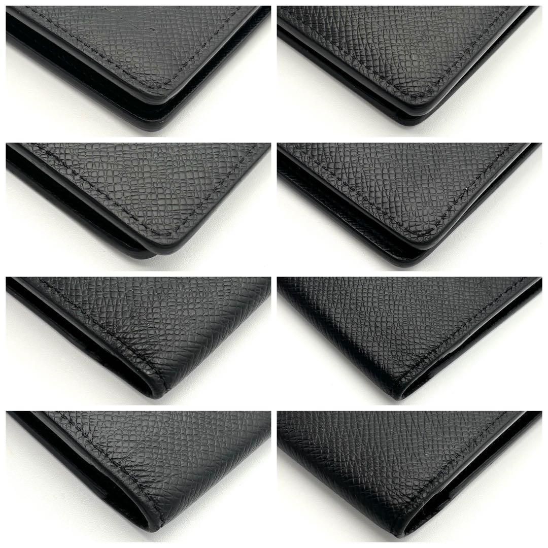 Louis Vuitton Taiga Portefeuille Long Black Billfold Wallet — view 9