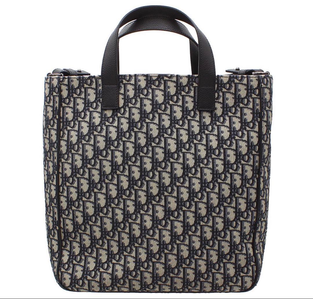 Dior Oblique Saddle Tote : Navy