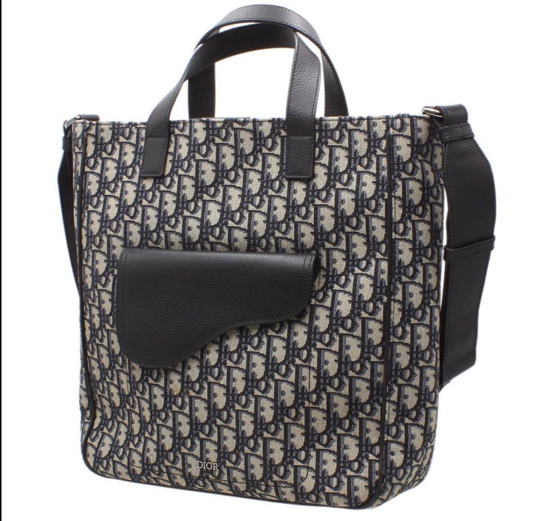 Dior Oblique Saddle Tote : Navy