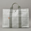 Hermes New Fourre Tout MM Tote Canvas Gray Black