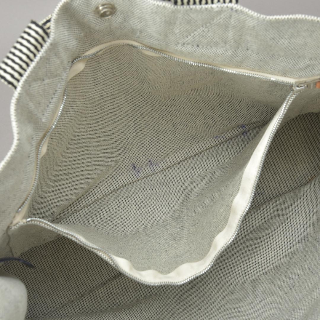 Hermes New Fourre Tout MM Tote Canvas Gray Black — view 7