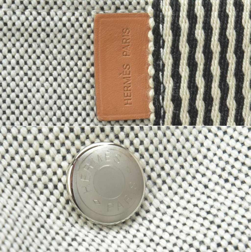 Hermes New Fourre Tout MM Tote Canvas Gray Black — view 8
