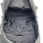 Prada Nylon Leather Triangle Plate Logo Backpack Black — view 6