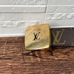 Louis Vuitton Monogram Leather Ceinture Belt Gold Buckle — view 6