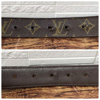 Louis Vuitton Monogram Leather Ceinture Belt Gold Buckle — view 8