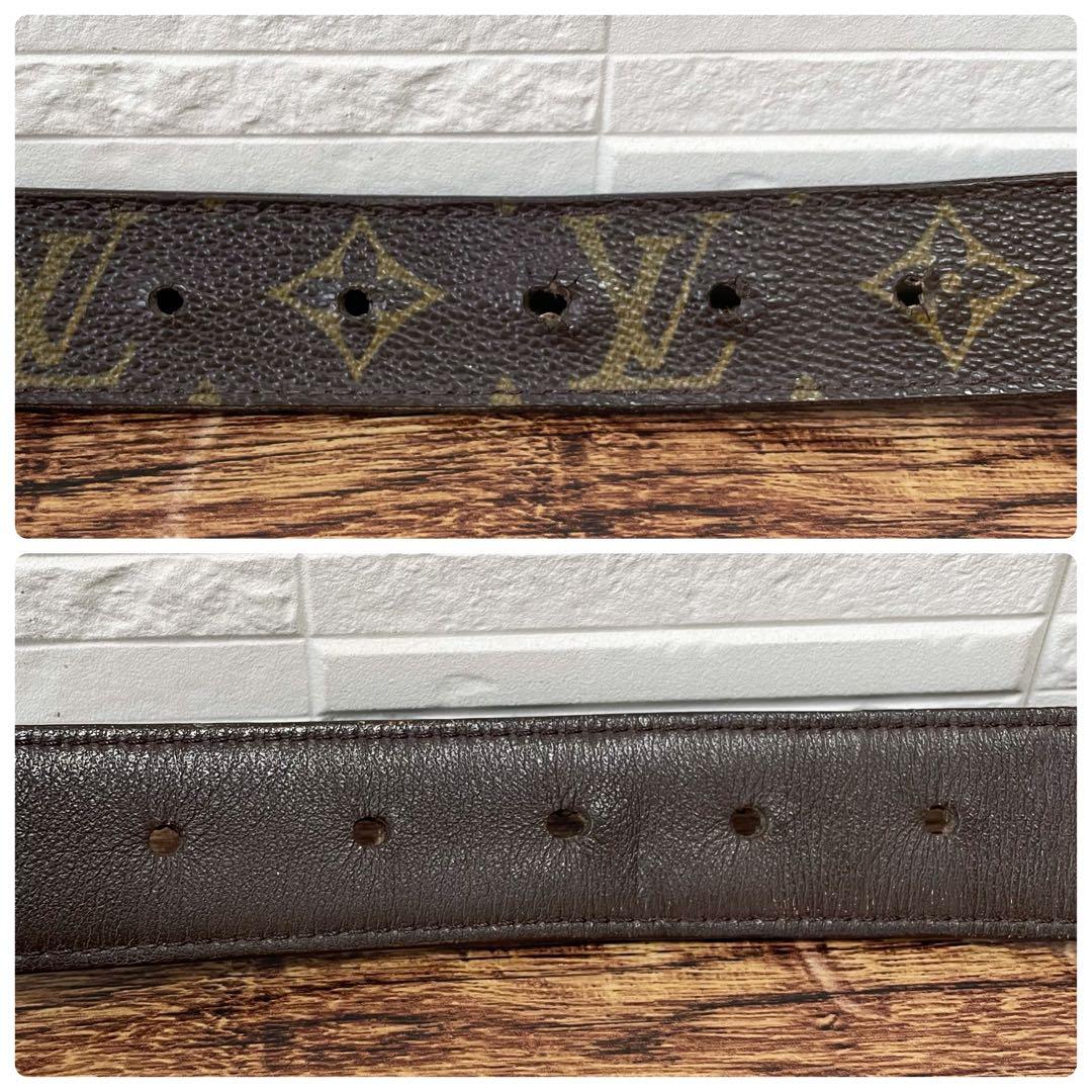 Louis Vuitton Monogram Leather Ceinture Belt Gold Buckle — view 8