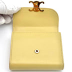 Celine Wallet Small Flap Triomphe Yellow — view 3