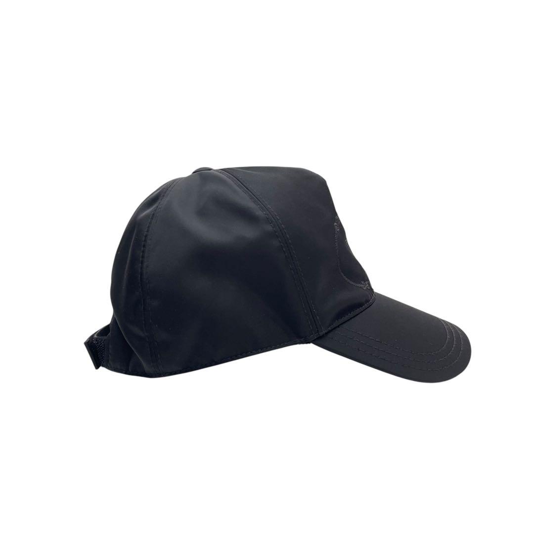 Prada Logo Nylon Baseball Cap Black — view 5
