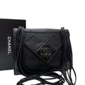 Chanel Quilted Lambskin Enamel CC Logo Shoulder