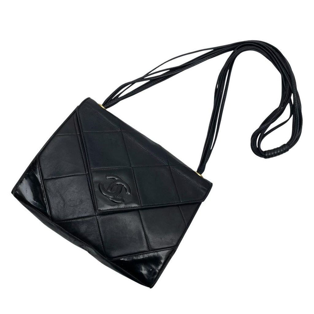 Chanel Quilted Lambskin Enamel CC Logo Shoulder — view 3