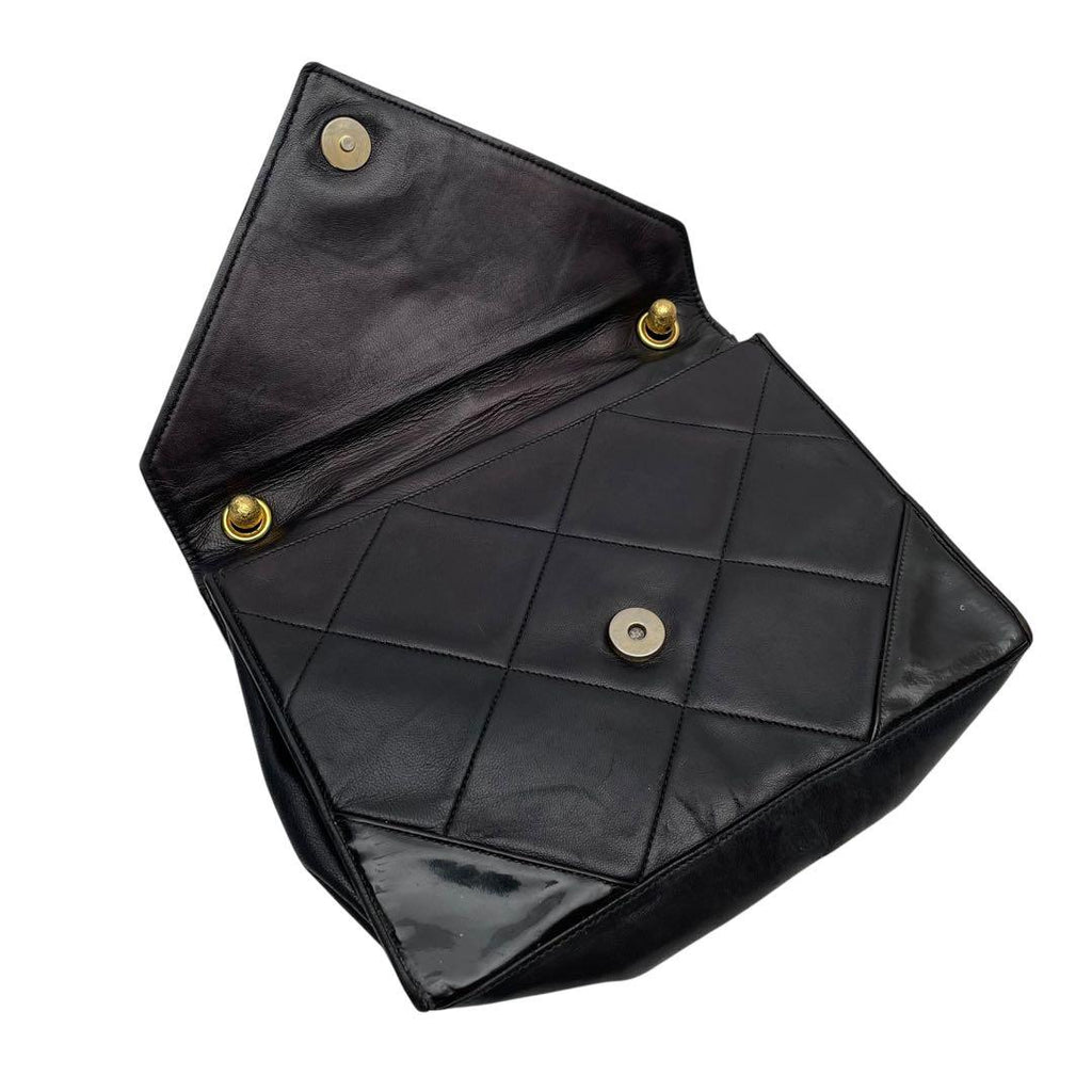 Chanel Quilted Lambskin Enamel CC Logo Shoulder — view 8
