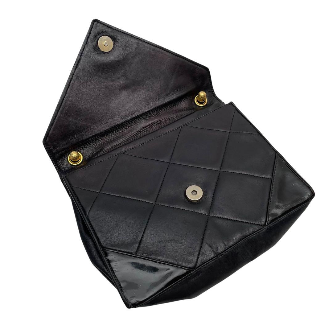 Chanel Quilted Lambskin Enamel CC Logo Shoulder — view 8