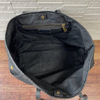 Prada Logo Nylon Leather Shoulder Tote Bag Black — view 8