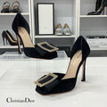 Dior Idylle Suede Visual Buckle Sandals