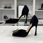Dior Idylle Suede Visual Buckle Sandals — view 2