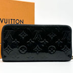 Louis Vuitton Zippy Wallet Black Vernis Round — view 3