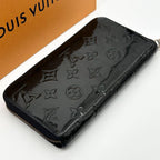 Louis Vuitton Zippy Wallet Black Vernis Round — view 5
