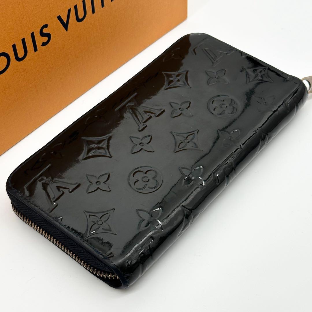 Louis Vuitton Zippy Wallet Black Vernis Round — view 5