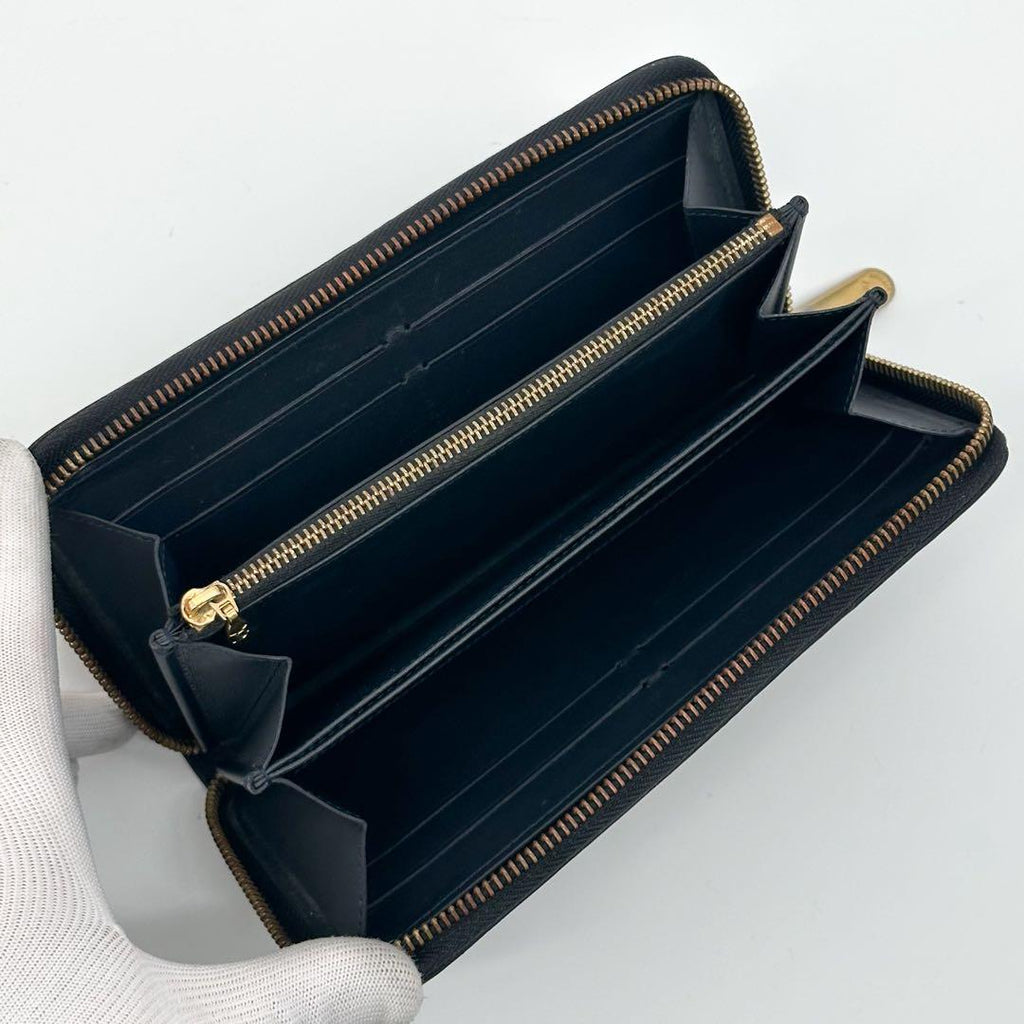 Louis Vuitton Zippy Wallet Black Vernis Round — view 8