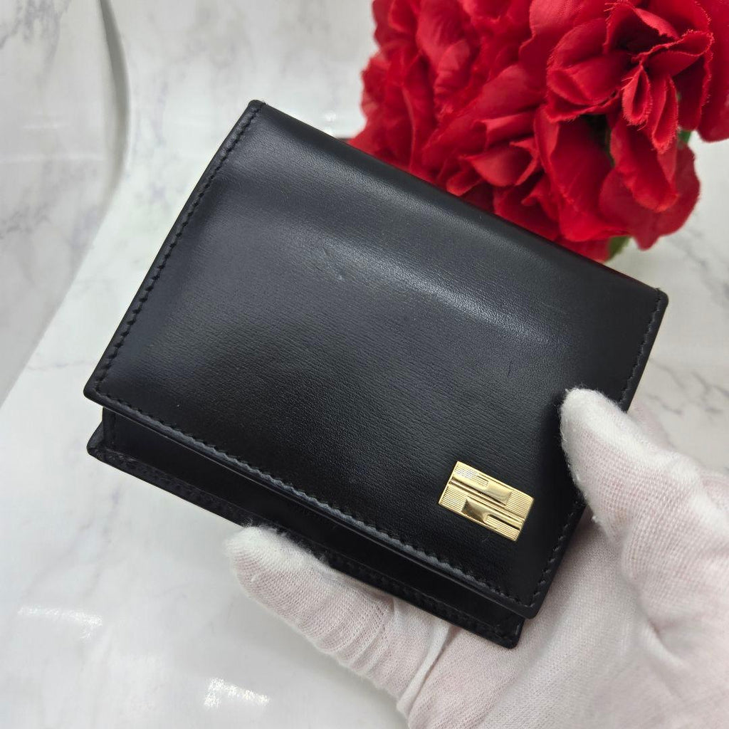 Gucci Card Case Coin Purse Leather Black — view 3