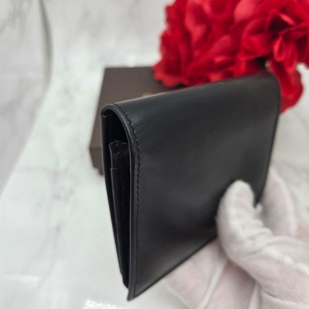 Gucci Card Case Coin Purse Leather Black — view 6
