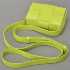 Bottega Veneta Caddy Cassette Shoulder Bag Lime Green Leather — view 4