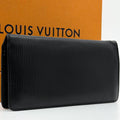 Louis Vuitton Portefeuille Brazza Epi Black Bifold Wallet Leather