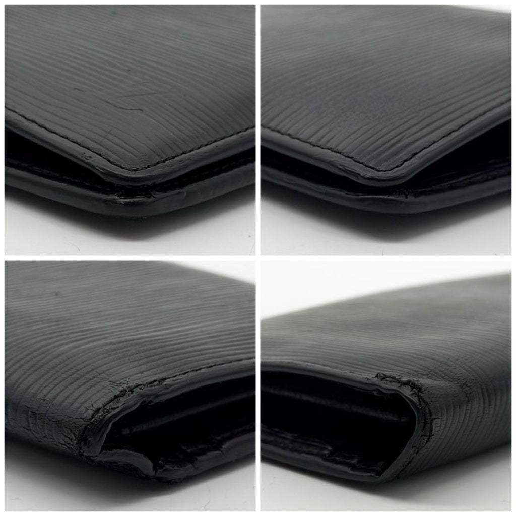 Louis Vuitton Portefeuille Brazza Epi Black Bifold Wallet Leather — view 5