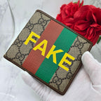 Gucci GG Supreme Fold Wallet Faux Not — view 3