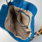 Gucci Bamboo Diana 2-Way Leather Bag Shoulder Blue — view 7