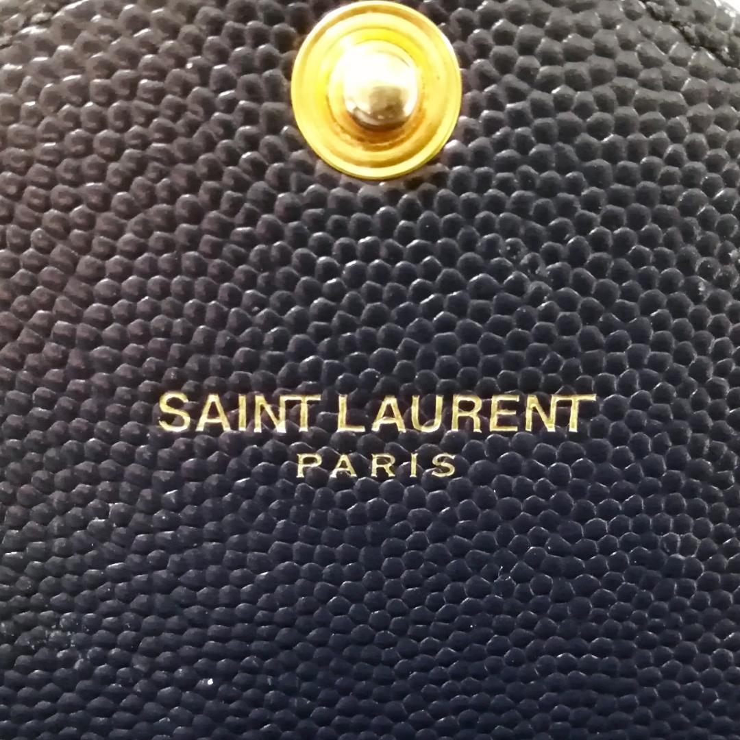 Saint Laurent Long Wallet Matelasse Flap Stitch Caviar Leather — view 5